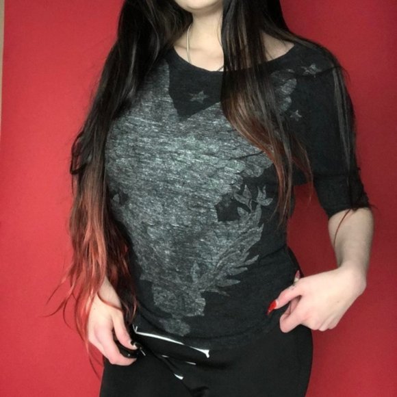 Grey mid sleeve top - Picture 1 of 4